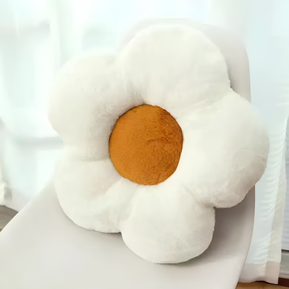 Seat Cushion Flower-Shaped Plush Easy Care