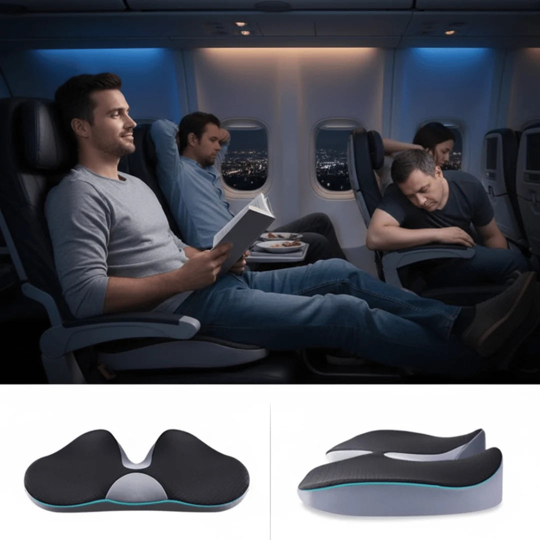 Seat Cushion Memory Foam Non-Slip Washable Cover