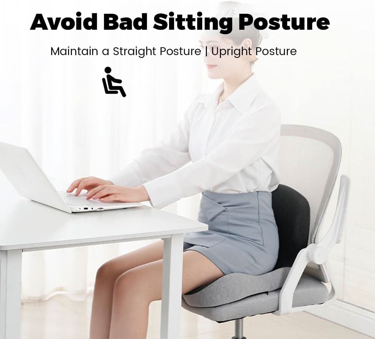Seat Cushion Memory Foam Removable Machine-Washable Cover