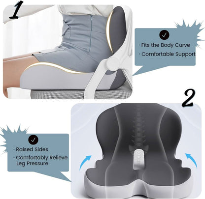 Seat Cushion Memory Foam Removable Machine-Washable Cover