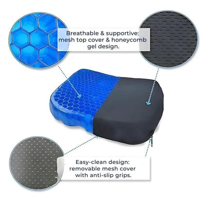 Seat Cushion Orthopedic Memory Foam Cooling Gel Non-Slip