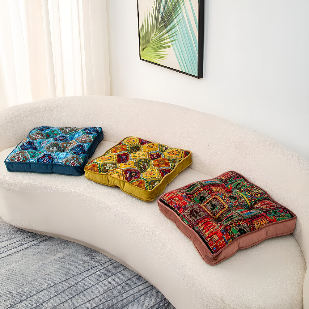 Seat Cushion Plush Microfiber & Attached Ties
