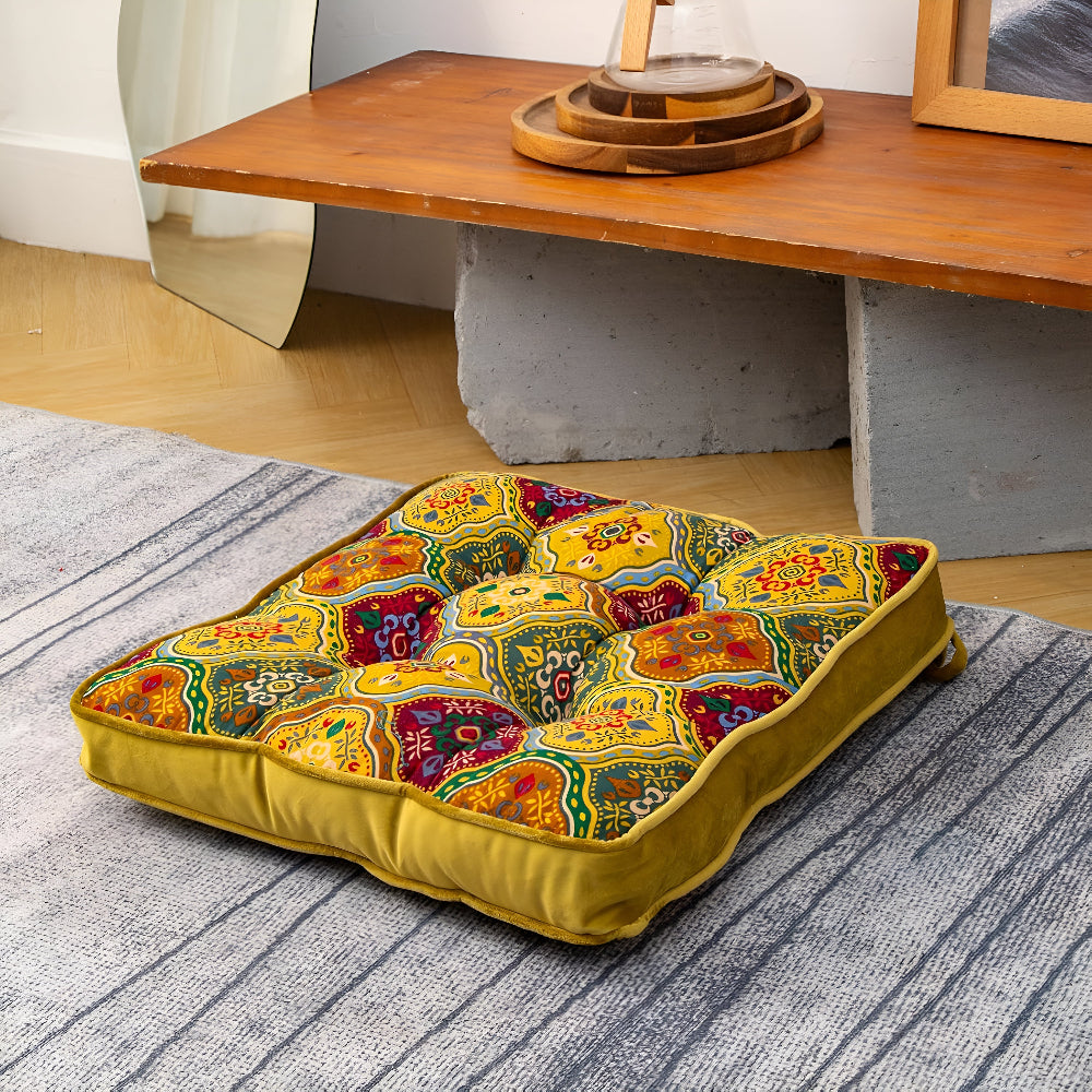 Seat Cushion Plush Microfiber & Attached Ties