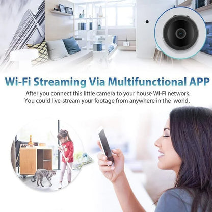 Security Camera 1080p Wide-Angle Magnetic Mount Night Vision
