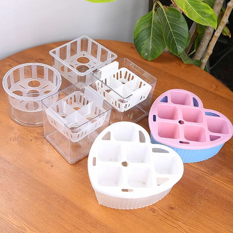 Self-Watering Planter Set Transparent Double-Walled Set of 3