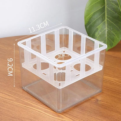 Self-Watering Planter Set Transparent Double-Walled Set of 3