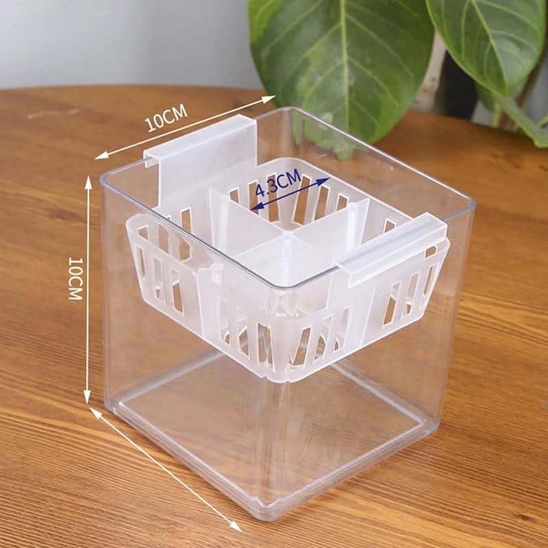 Self-Watering Planter Set Transparent Double-Walled Set of 3