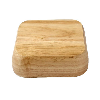 Serving Bowl Natural Rubber Wood Polished Finish