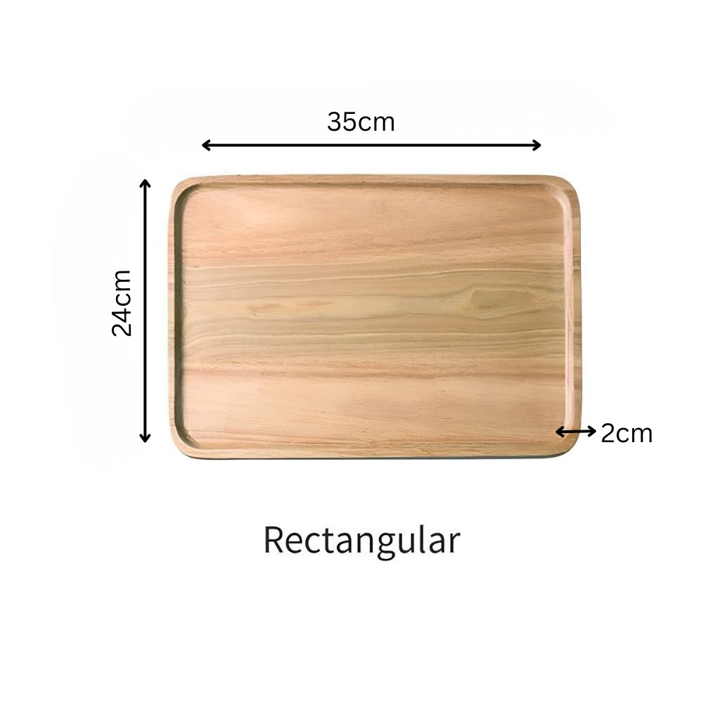Serving Plate Bamboo Naturally Antibacterial Raised Edge