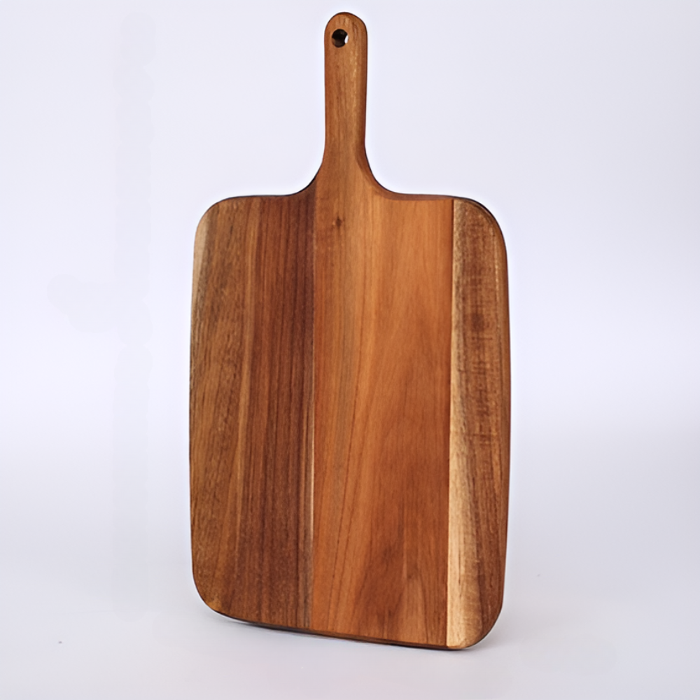 Serving Platter Solid Wood Ergonomic Handle 14 x 10