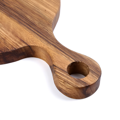 Serving Platter Solid Wood Ergonomic Handle 14 x 10