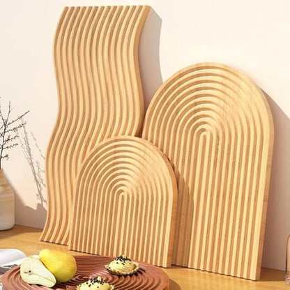 Serving Tray Organic Wood With Crumb Groove