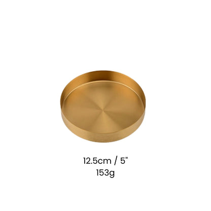 Serving Tray Stainless Steel Gold-Plated Finish