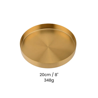 Serving Tray Stainless Steel Gold-Plated Finish