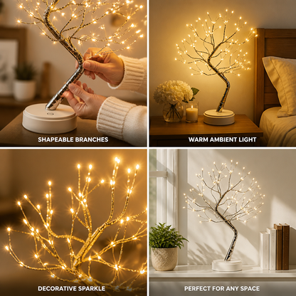 Shapeable Sparkling Warm LED Light Tree
