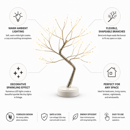 Shapeable Sparkling Warm LED Light Tree