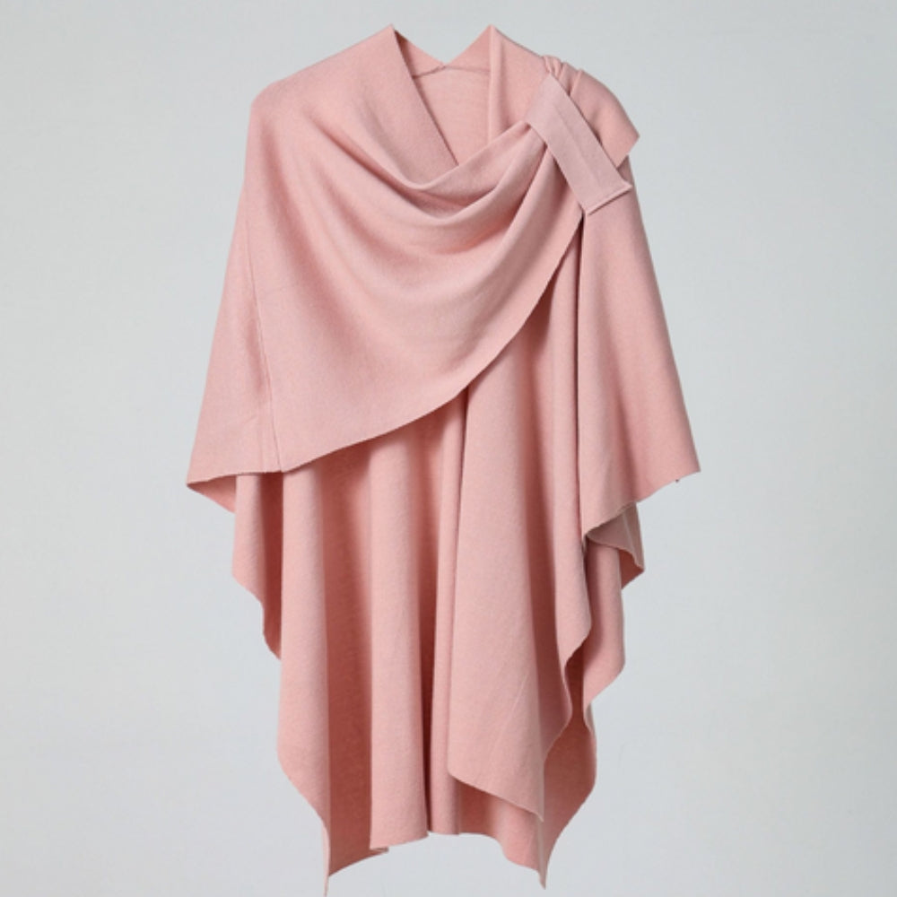 Shawl Poncho Lightweight Microfiber Right Shoulder Clasp
