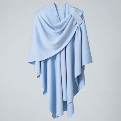 Shawl Poncho Lightweight Microfiber Right Shoulder Clasp