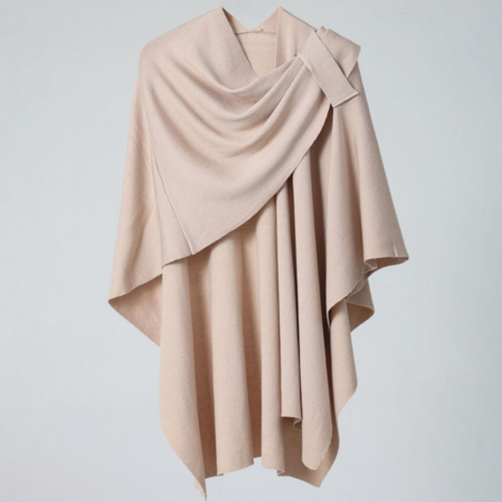 Shawl Poncho Lightweight Microfiber Right Shoulder Clasp