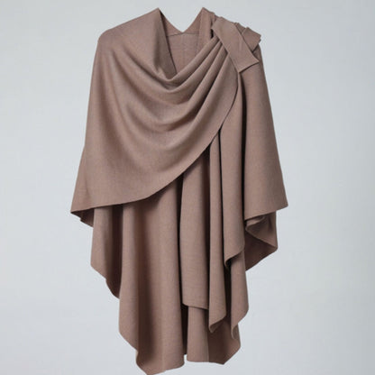 Shawl Poncho Lightweight Microfiber Right Shoulder Clasp