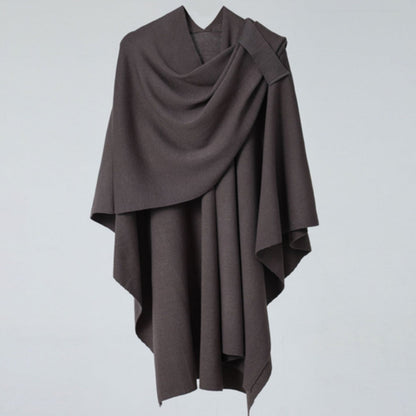 Shawl Poncho Lightweight Microfiber Right Shoulder Clasp