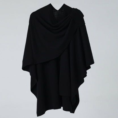 Shawl Poncho Lightweight Microfiber Right Shoulder Clasp