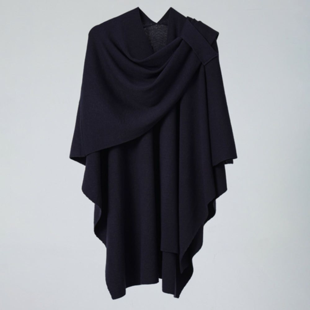 Shawl Poncho Lightweight Microfiber Right Shoulder Clasp