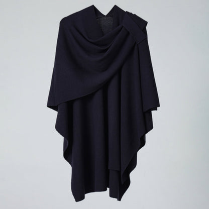 Shawl Poncho Lightweight Microfiber Right Shoulder Clasp