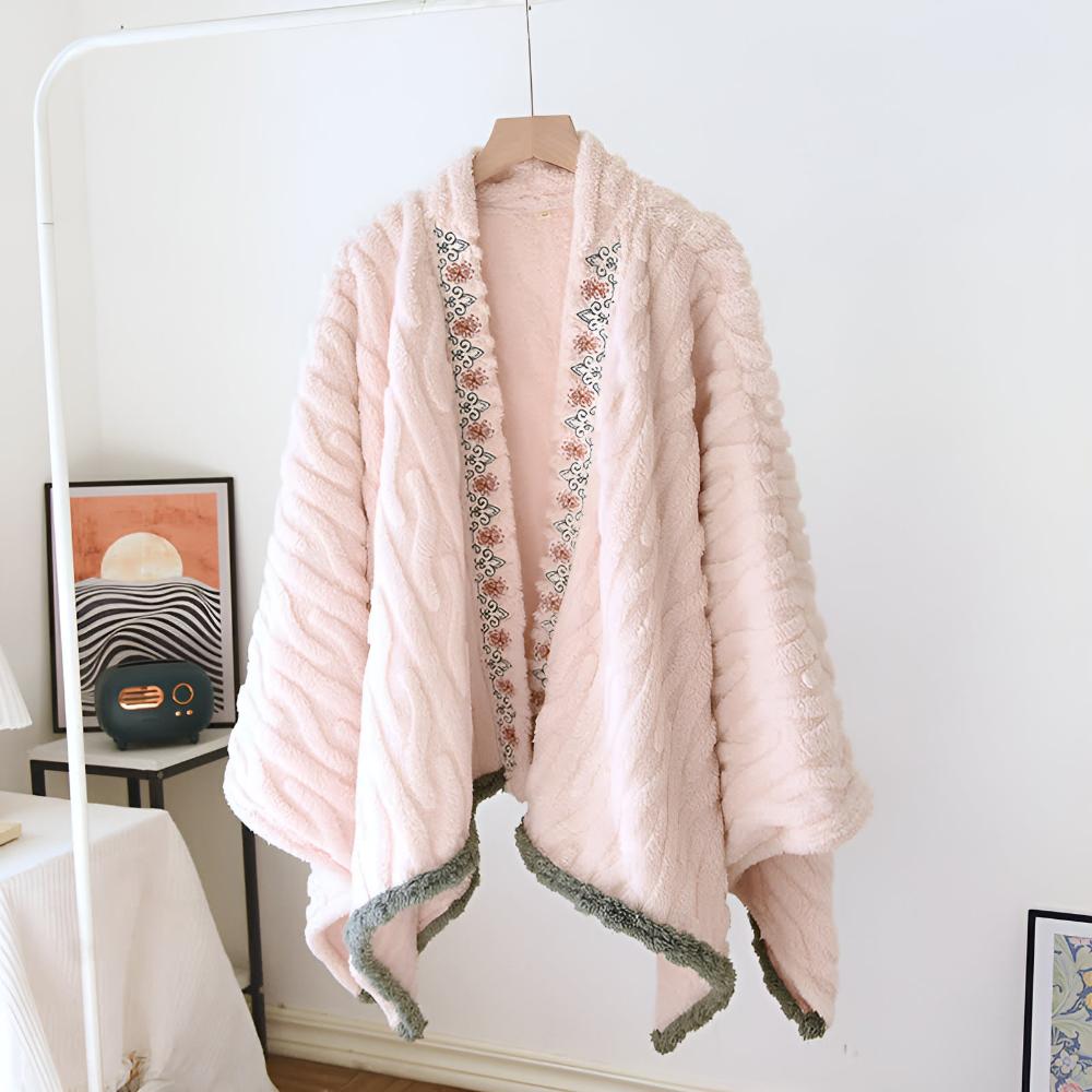 Shawl Wrap Embroidered Microfiber Ultra Soft Machine Washable