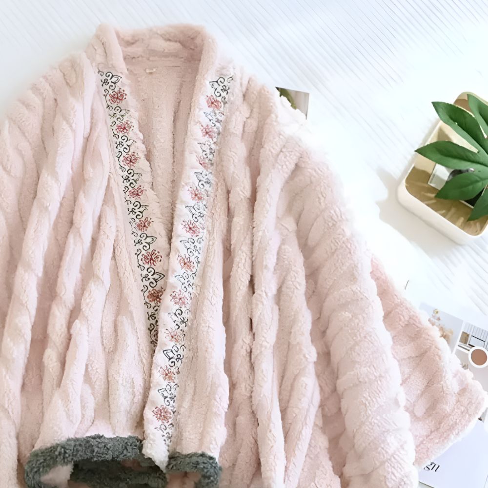 Shawl Wrap Embroidered Microfiber Ultra Soft Machine Washable