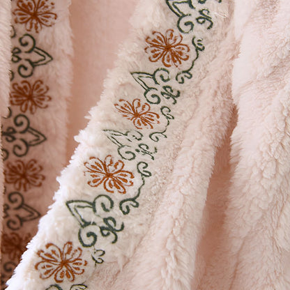 Shawl Wrap Embroidered Microfiber Ultra Soft Machine Washable