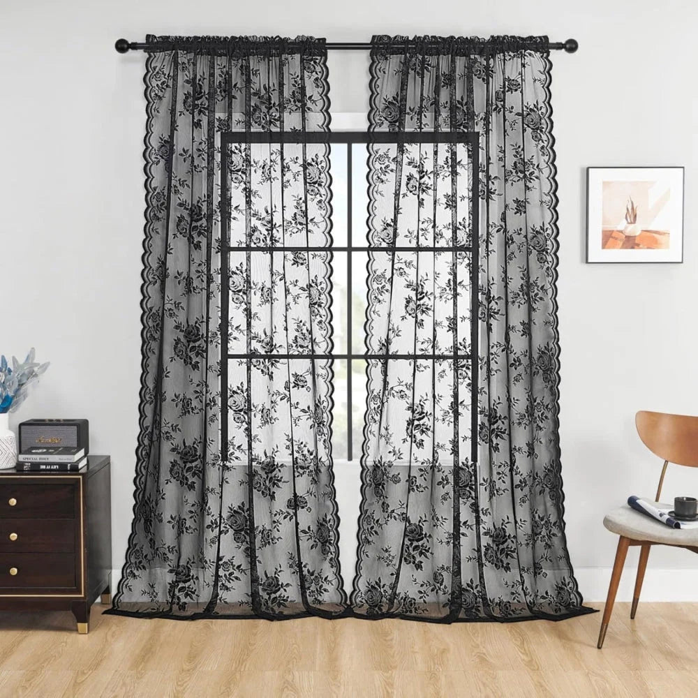 Sheer Curtain Panel Light-Filtering Microfiber Rod Pocket