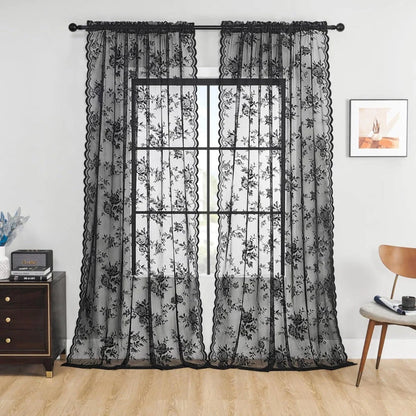 Sheer Curtain Panel Light-Filtering Microfiber Rod Pocket