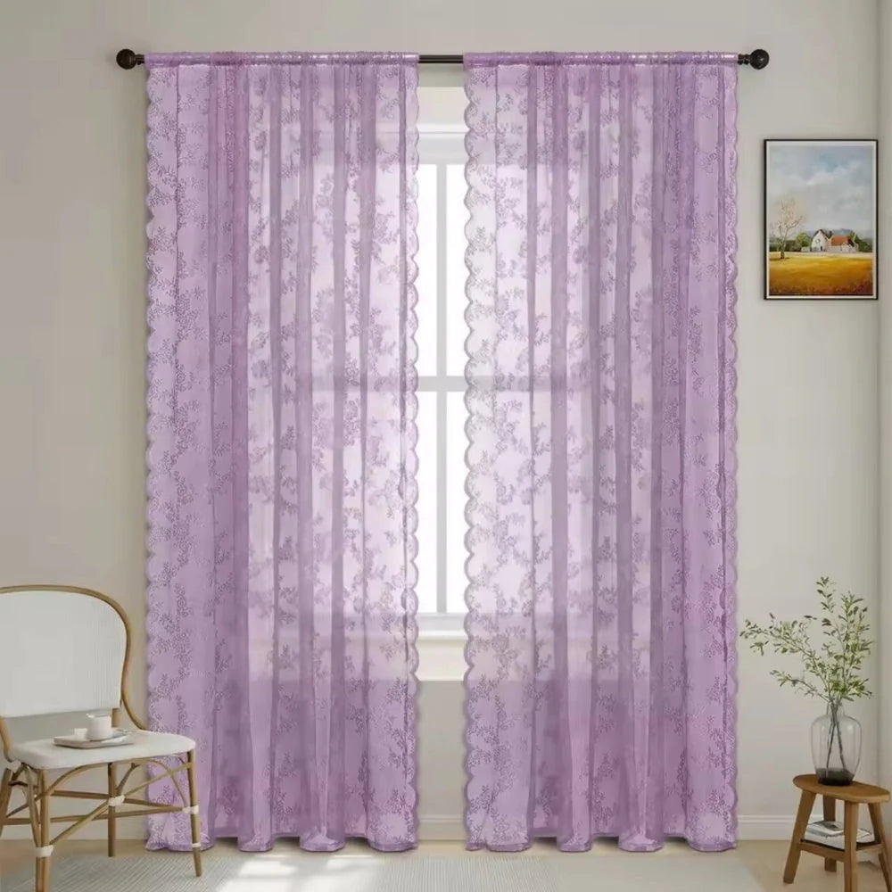Sheer Curtain Panel Light-Filtering Microfiber Rod Pocket