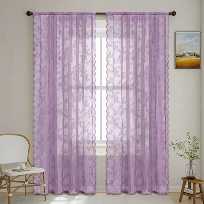 Sheer Curtain Panel Light-Filtering Microfiber Rod Pocket