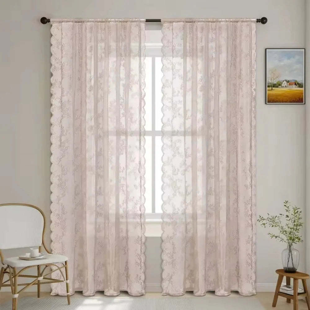 Sheer Curtain Panel Light-Filtering Microfiber Rod Pocket