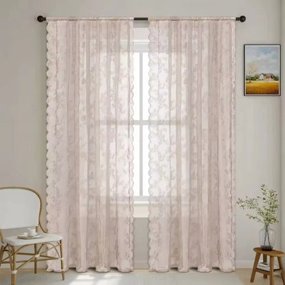 Sheer Curtain Panel Light-Filtering Microfiber Rod Pocket