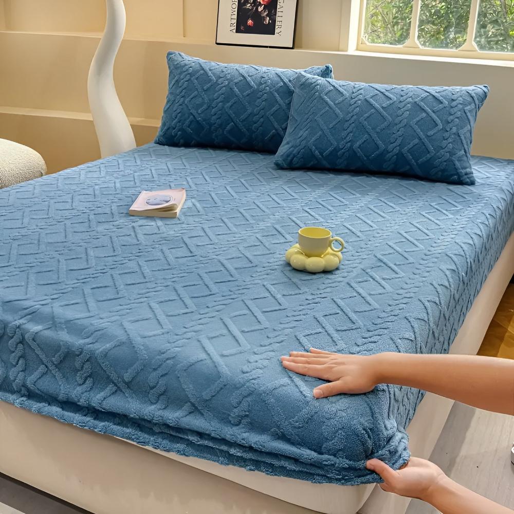 Sheet Set Velvet & Sherpa Quilted Deep Pockets