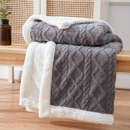 Sherpa Blanket Reversible Brushed Fleece Lightweight