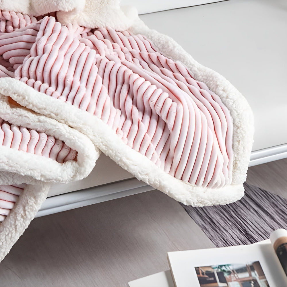 Sherpa Blanket Reversible Sherpa & Microfiber Flannel