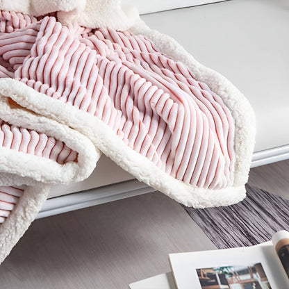 Sherpa Blanket Reversible Sherpa & Microfiber Flannel