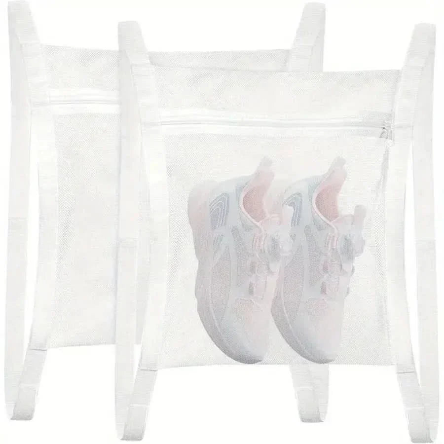 Shoe Laundry Bags Woven Mesh Zippered Set of 2
