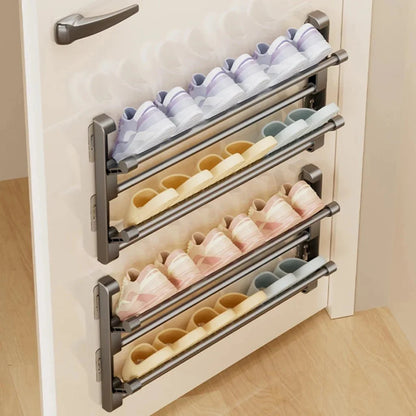 Shoe Rack Wall-Mounted Integrated Drainage Space-Saving Storage