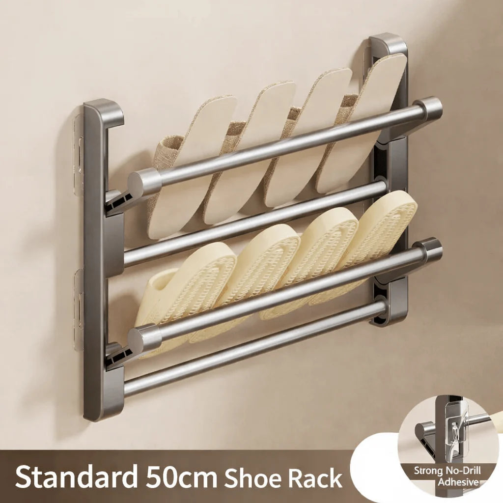 Shoe Rack Wall-Mounted Integrated Drainage Space-Saving Storage