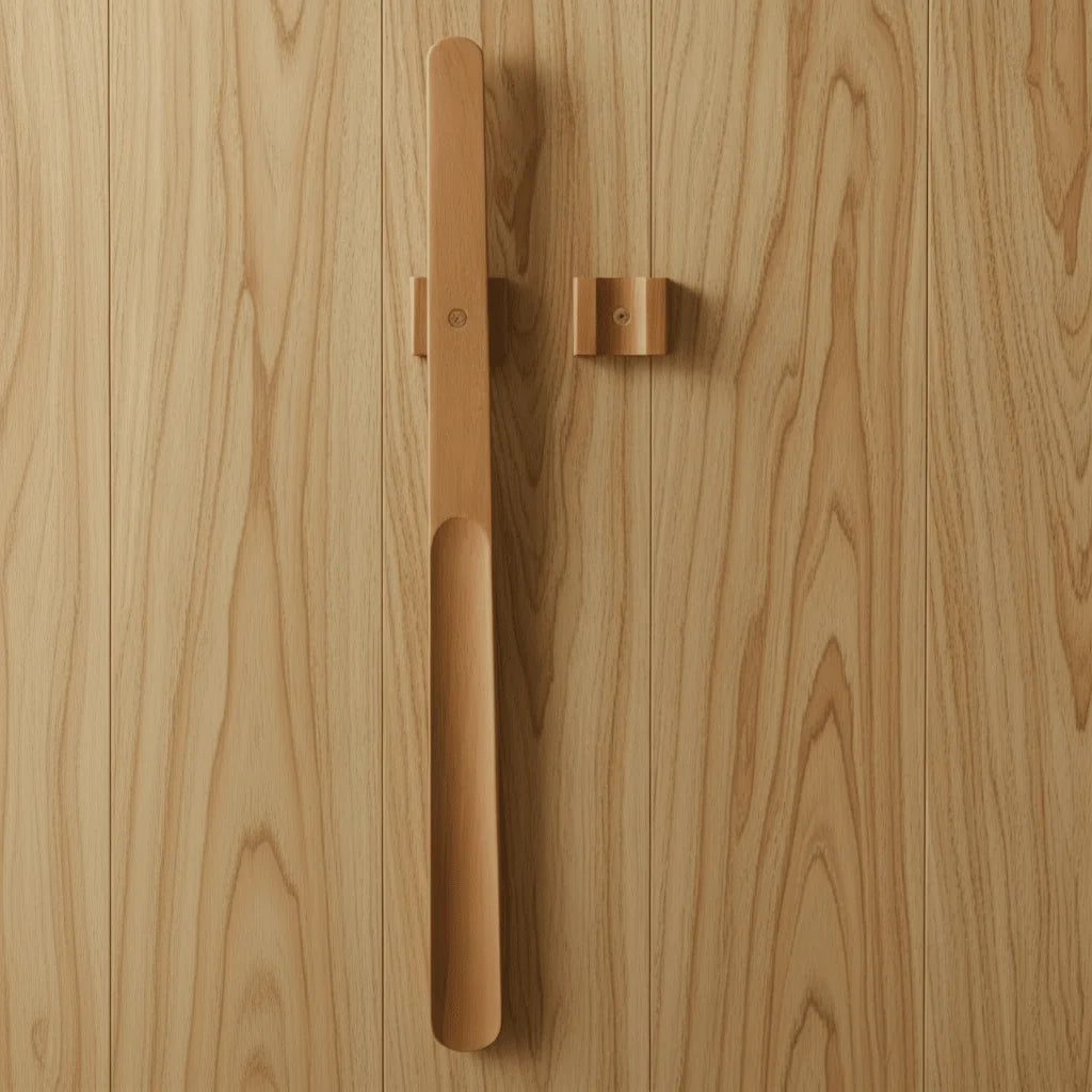 Shoehorn Extra-Long Walnut Wood Magnetic Storage