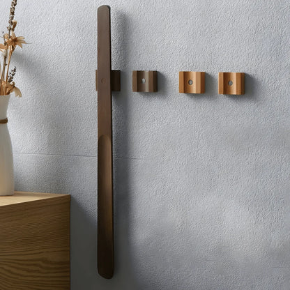 Shoehorn Extra-Long Walnut Wood Magnetic Storage