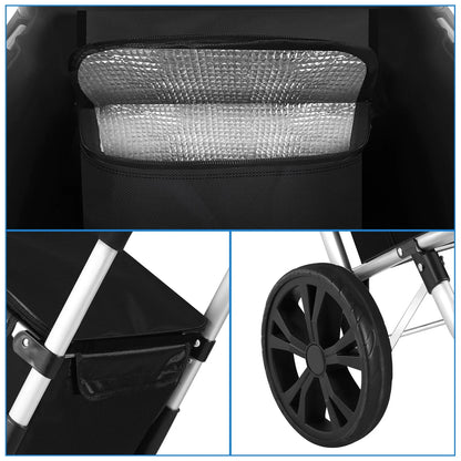 Shopping Trolley Folding Design Cooling Compartment 10.6 Gallon