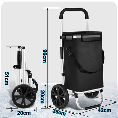 Shopping Trolley Folding Design Cooling Compartment 10.6 Gallon