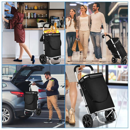 Shopping Trolley Folding Design Cooling Compartment 10.6 Gallon