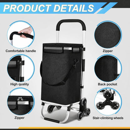 Shopping Trolley Folding Design Cooling Compartment 10.6 Gallon